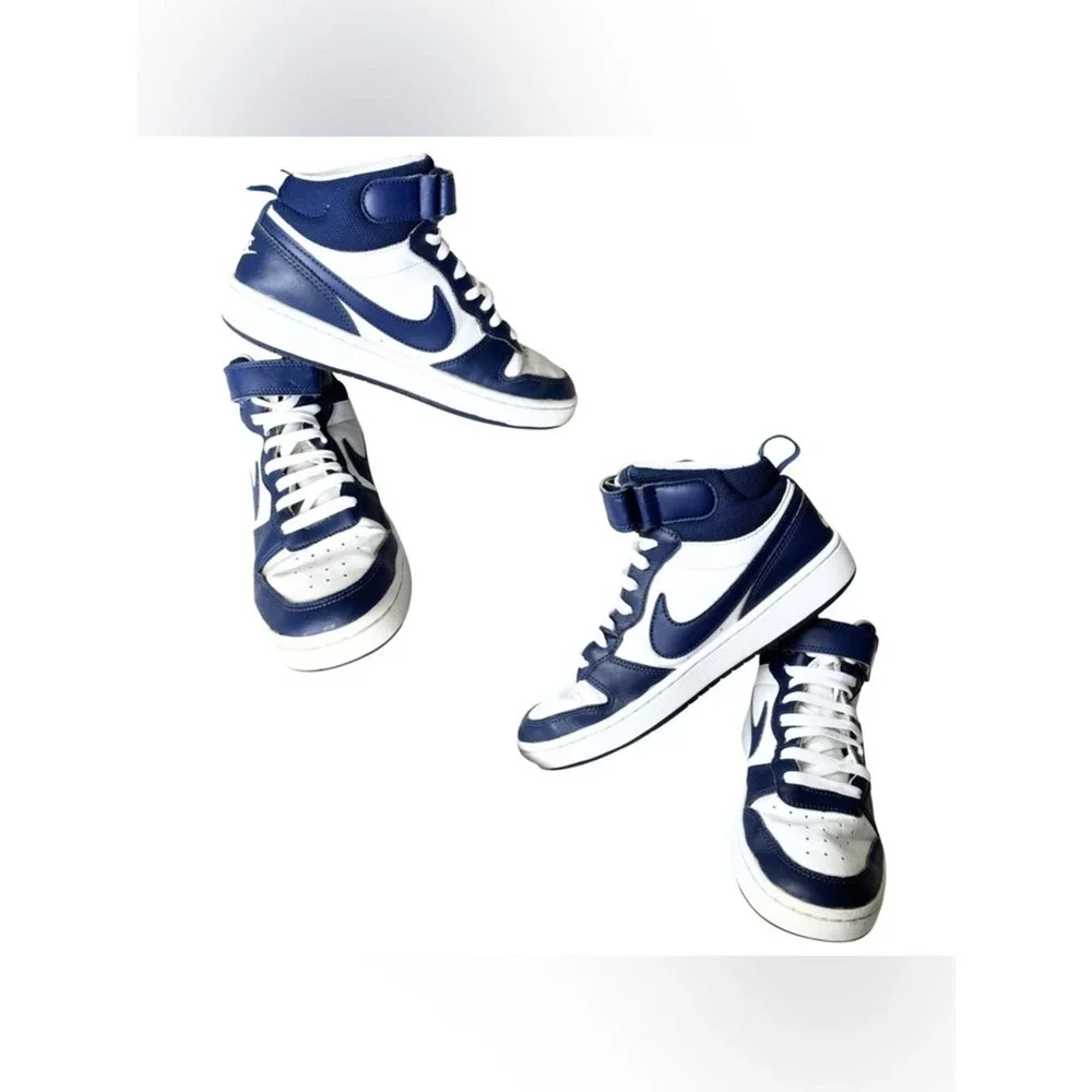 Youth 6.5 Nike High Top Blue White Sneakers – Excellent Gently Worn